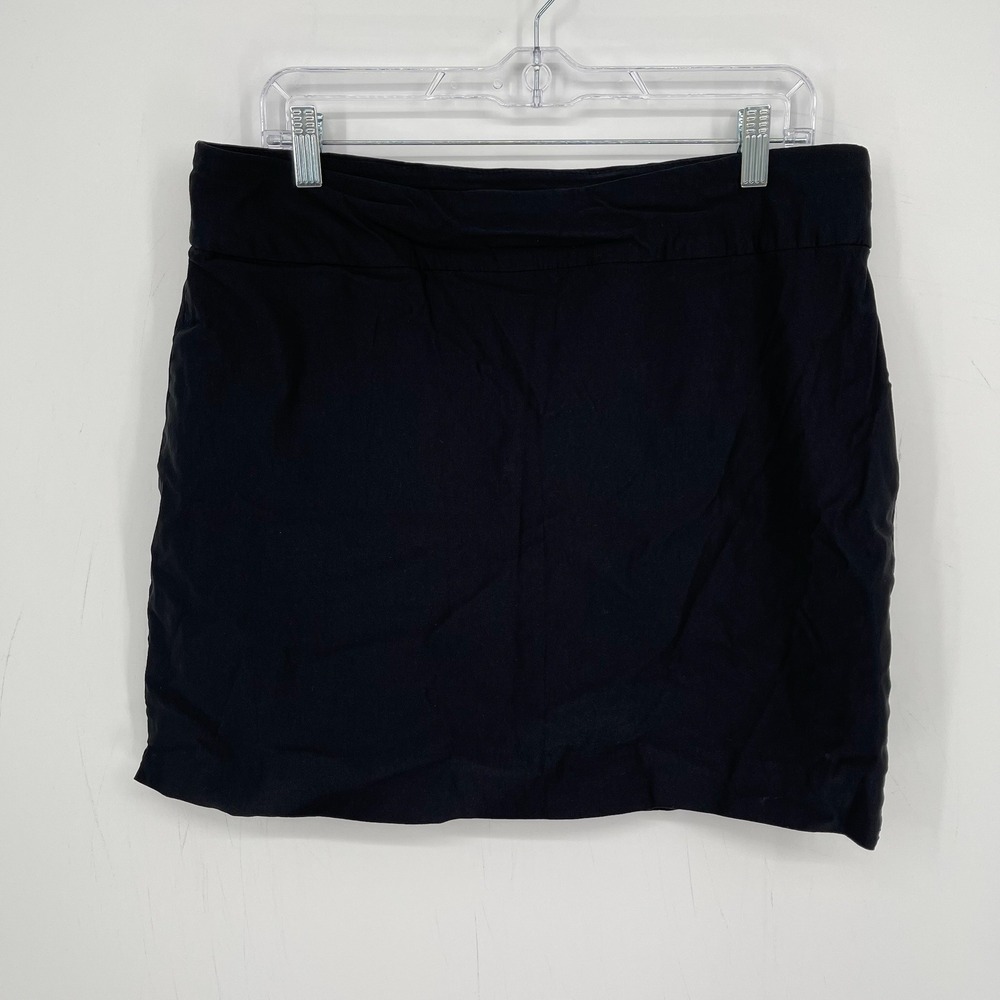 Charter Club Women's Black Stretch Pull On Golf Tennis Skirt Skort Plus Size 14